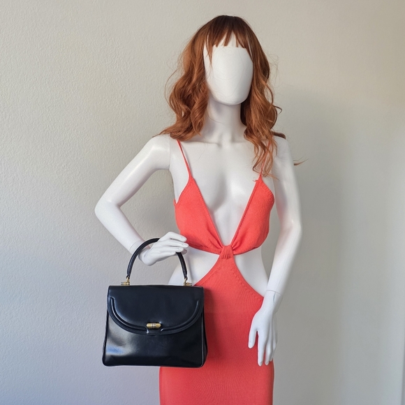 Auth Gucci Vintage Hysteria Turn-lock Leather Satchel - Picture 3 of 12